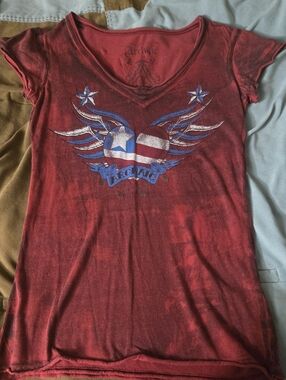 Archaic Red and Blue Short Sleeve Graphic Tee